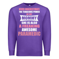Purple never underestimate mommy paramedic Premium Sweatshirt - artisFamous
