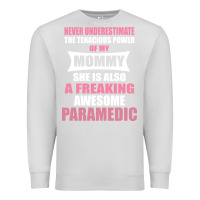 Dove Grey never underestimate mommy paramedic Premium Sweatshirt - artisFamous