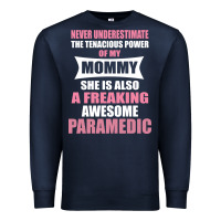 Navy never underestimate mommy paramedic Premium Sweatshirt - artisFamous