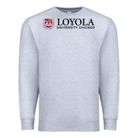 Heather Grey Loyola College Chicago Premium Sweatshirt - artisFamous