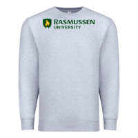 Heather Grey Rasmussen College Premium Sweatshirt - artisFamous