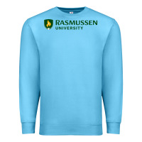 Ocean Blue Rasmussen College Premium Sweatshirt - artisFamous