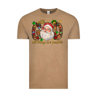 Vintage Coffee with god all things are possible with santa claus bbs Vintage Tee - BundleAndBundleShop