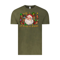 Vintage Olive with god all things are possible with santa claus bbs Vintage Tee - BundleAndBundleShop