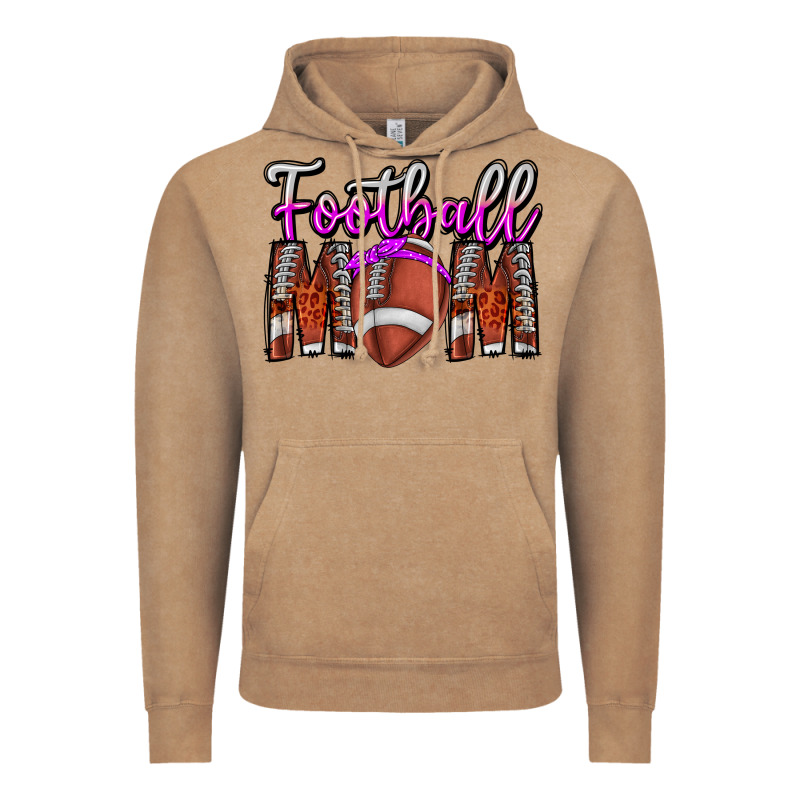 Football Mom Vintage Hoodie by CowhideDigitalArt | Teevron