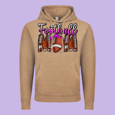 Football Mom Vintage Hoodie Designed By Cowhidedigitalart