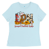 Baby Blue Western Lpn Licensed Practical Nurse Ladies Tee - FaDigitalArtStudio