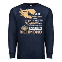 Navy women are born in richmond Premium Sweatshirt - artisFamous
