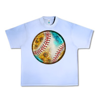 Grape Ice baseball with sunflower round earrings Urban Heavy Tee - BundleAndBundleShop
