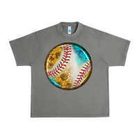 Tornado baseball with sunflower round earrings Urban Heavy Tee - BundleAndBundleShop