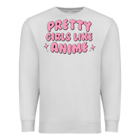 Dove Grey Pretty Girls Like Anime Premium Sweatshirt - artisFamous