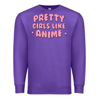 Purple Pretty Girls Like Anime Premium Sweatshirt - artisFamous
