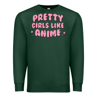Sports Green Pretty Girls Like Anime Premium Sweatshirt - artisFamous