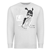 Oatmeal Heather bikini kill Premium Sweatshirt - artisFamous