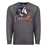 Charcoal Heather Condors, The Bakersfield Premium Sweatshirt - artisFamous