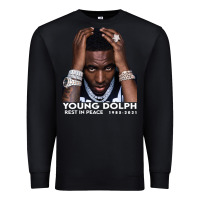 Black Rest in Peace Young Dolph Premium Sweatshirt - artisFamous