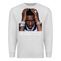 Dove Grey Rest in Peace Young Dolph Premium Sweatshirt - artisFamous