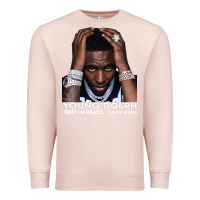 Pale Pink Rest in Peace Young Dolph Premium Sweatshirt - artisFamous