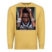 Antique Gold Rest in Peace Young Dolph Premium Sweatshirt - artisFamous
