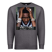 Charcoal Heather Rest in Peace Young Dolph Premium Sweatshirt - artisFamous