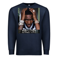 Navy Rest in Peace Young Dolph Premium Sweatshirt - artisFamous