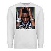 Oatmeal Heather Rest in Peace Young Dolph Premium Sweatshirt - artisFamous