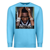 Ocean Blue Rest in Peace Young Dolph Premium Sweatshirt - artisFamous