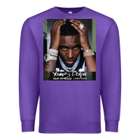 Purple Rest in Peace Young Dolph Premium Sweatshirt - artisFamous