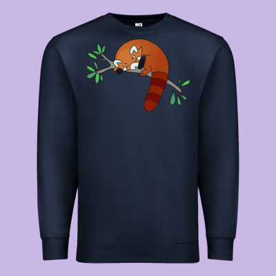 Red Panda Sleeping Premium Sweatshirt Designed By Artisfamous