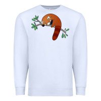 White red panda sleeping Premium Sweatshirt - artisFamous