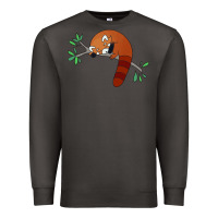 Smoke red panda sleeping Premium Sweatshirt - artisFamous