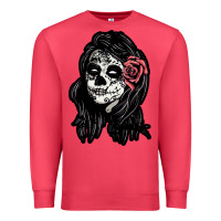 Cardinal sugar skull lady Premium Sweatshirt - artisFamous