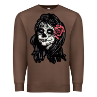 Chestnut sugar skull lady Premium Sweatshirt - artisFamous