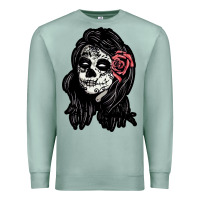 Seafoam sugar skull lady Premium Sweatshirt - artisFamous