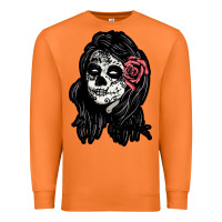 Carrot sugar skull lady Premium Sweatshirt - artisFamous