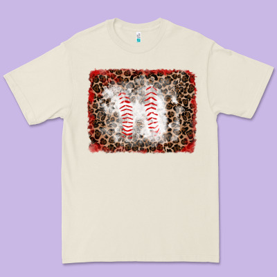 Baseball Leopard Background Premium Tee Designed By Ranaportraitstore