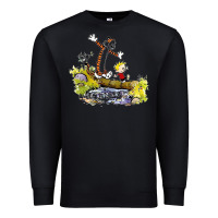 Black calvin and hobbes bill watterson Premium Sweatshirt - artisFamous