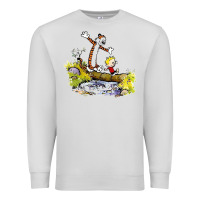 Dove Grey calvin and hobbes bill watterson Premium Sweatshirt - artisFamous