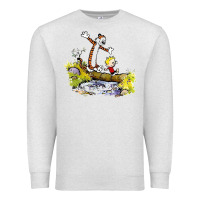 Oatmeal Heather calvin and hobbes bill watterson Premium Sweatshirt - artisFamous