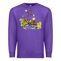 Purple calvin and hobbes bill watterson Premium Sweatshirt - artisFamous