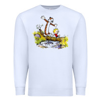 White calvin and hobbes bill watterson Premium Sweatshirt - artisFamous