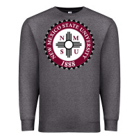 Charcoal Heather nmsu seal Premium Sweatshirt - artisFamous