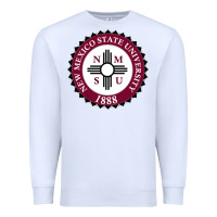 White nmsu seal Premium Sweatshirt - artisFamous