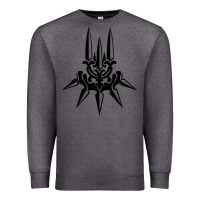 Charcoal Heather yorha white insignia Premium Sweatshirt - artisFamous