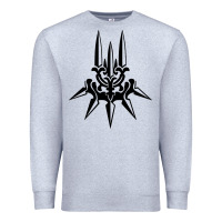 Heather Grey yorha white insignia Premium Sweatshirt - artisFamous