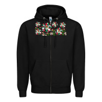 Black mexican flag sunflower Zipper Hoodie - JahusDesignShop