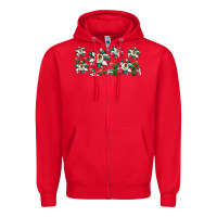 Red mexican flag sunflower Zipper Hoodie - JahusDesignShop