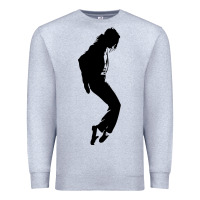 Heather Grey michael jackson Premium Sweatshirt - artisFamous