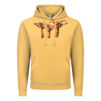 Vintage Mustard Lactarius Rufus Mushroom Illustrations Vintage Hoodie - LillyAllenDesigns