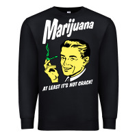 Black smoking marijuana Premium Sweatshirt - artisFamous
